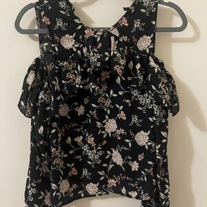 Floral Cold Shoulder Blouse - Size S - Divided H&M Brand
